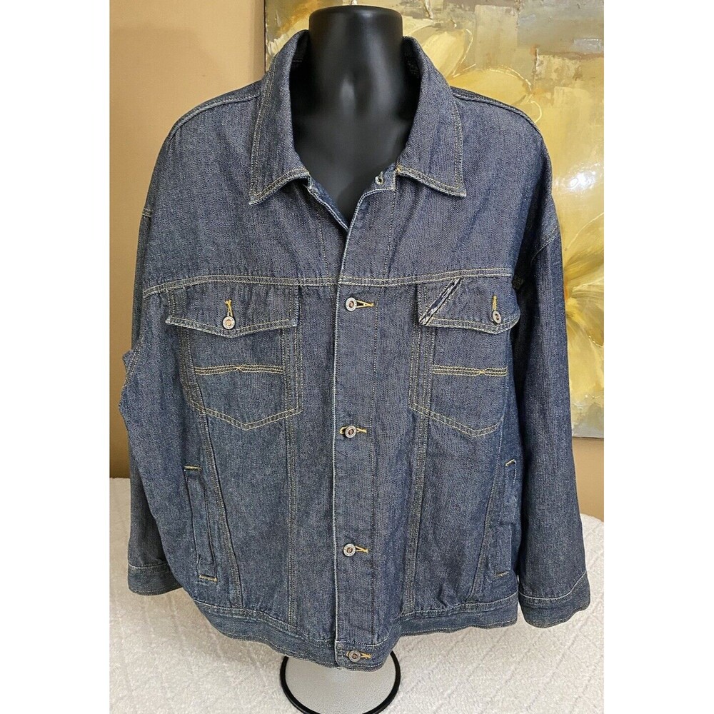 Vintage Pelle Pelle Marc Buchanan Men’s Jean Jacket Button Up/Pockets Size 2XL